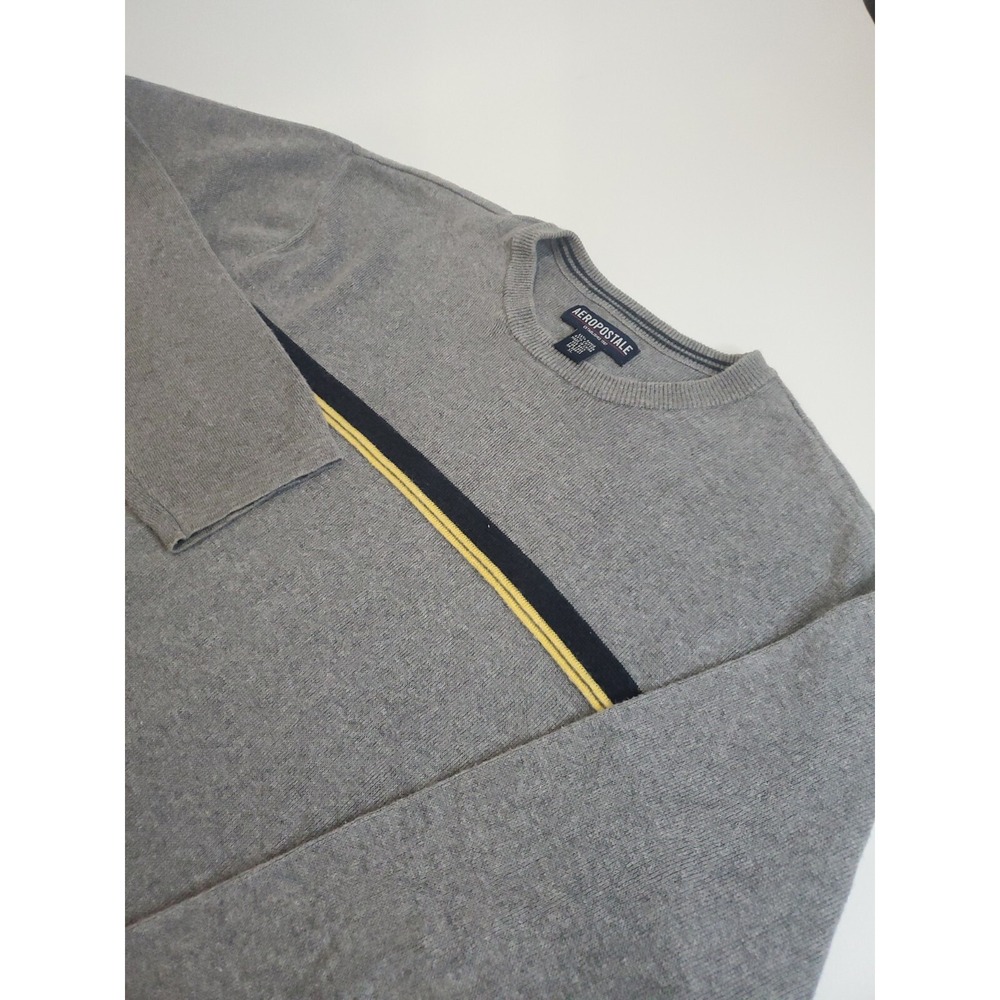 Aeropostale Men's Long Sleeve Pullover Sweater, XL, Grey - Picture 2 of 9